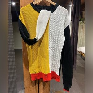 90’s colour block sweater.